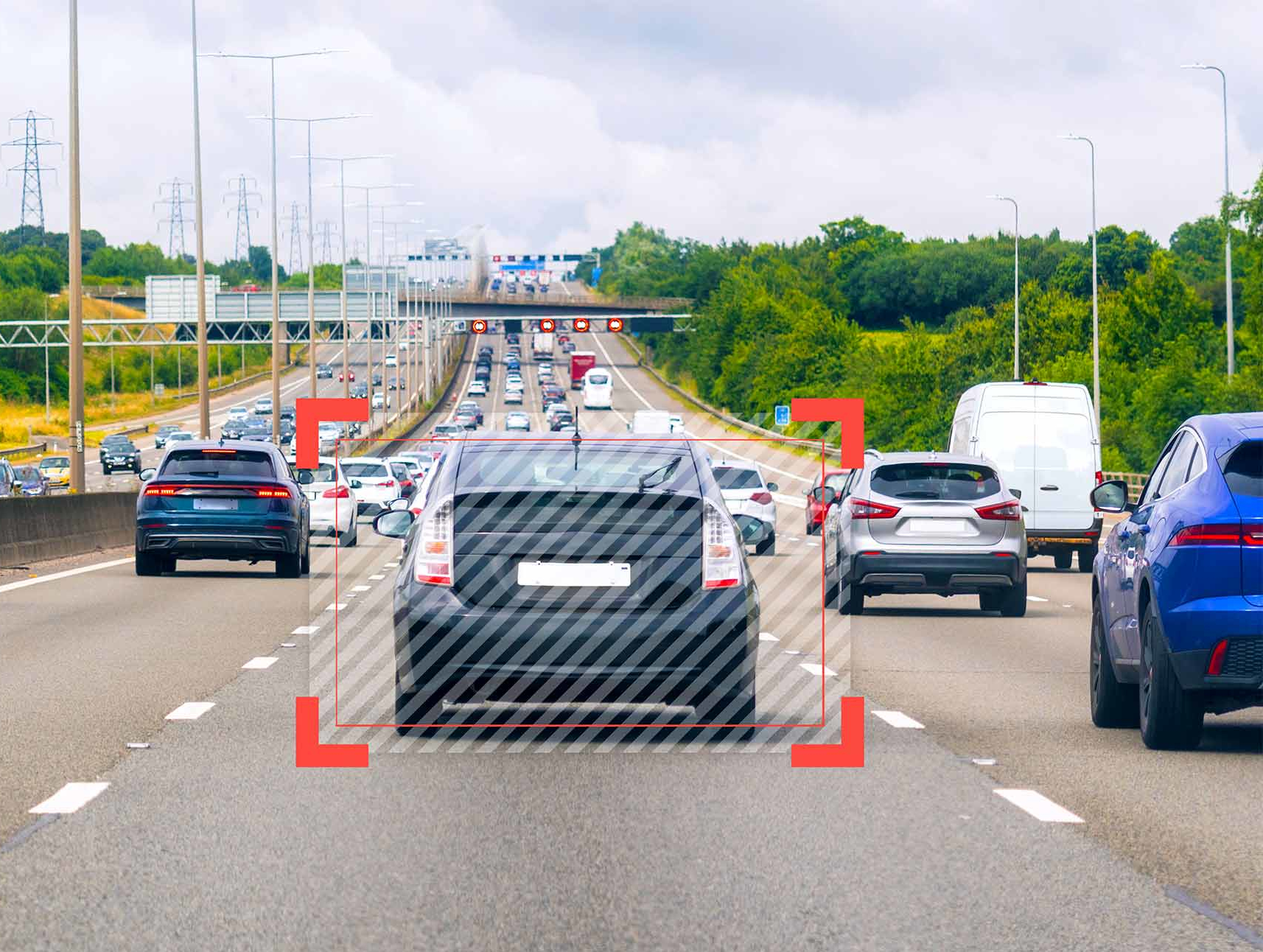 AI recognizing vehicle on highway for fleet safety monitoring